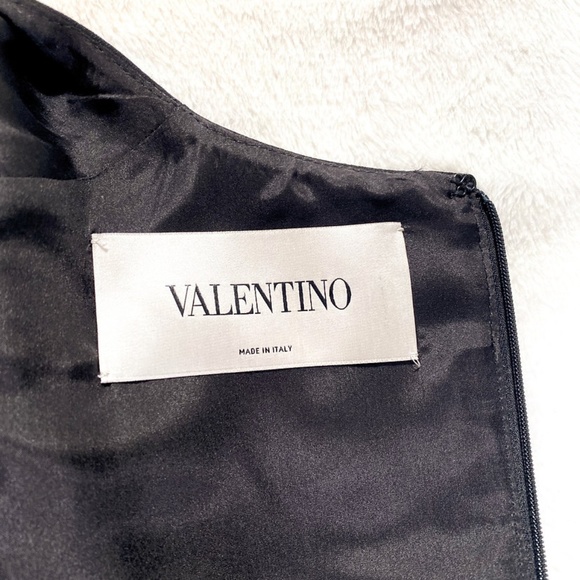 Valentino Ruffle Trim Crepe Mini Dress - Picture 4 of 11